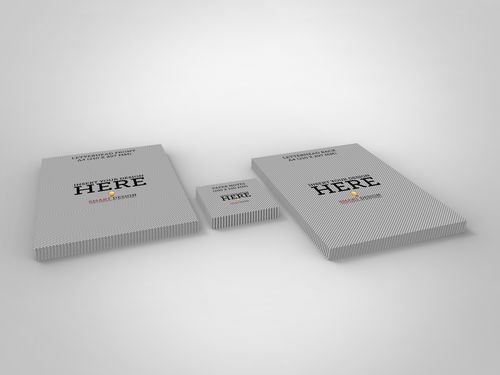 创意办公用品样机 笔记本卡片设计与电脑图文制作的艺术融合
